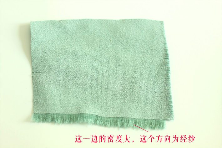 無毛邊情況下，經(jīng)紗和緯紗區(qū)分方法。